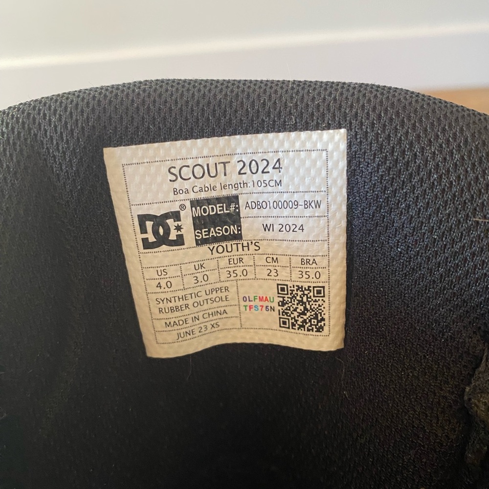 DC Scout 2024 Youth Shoes in Black